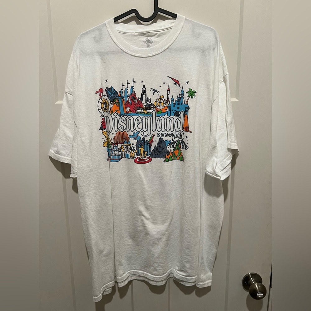 Disneyland White Tee with Colorful Graphic